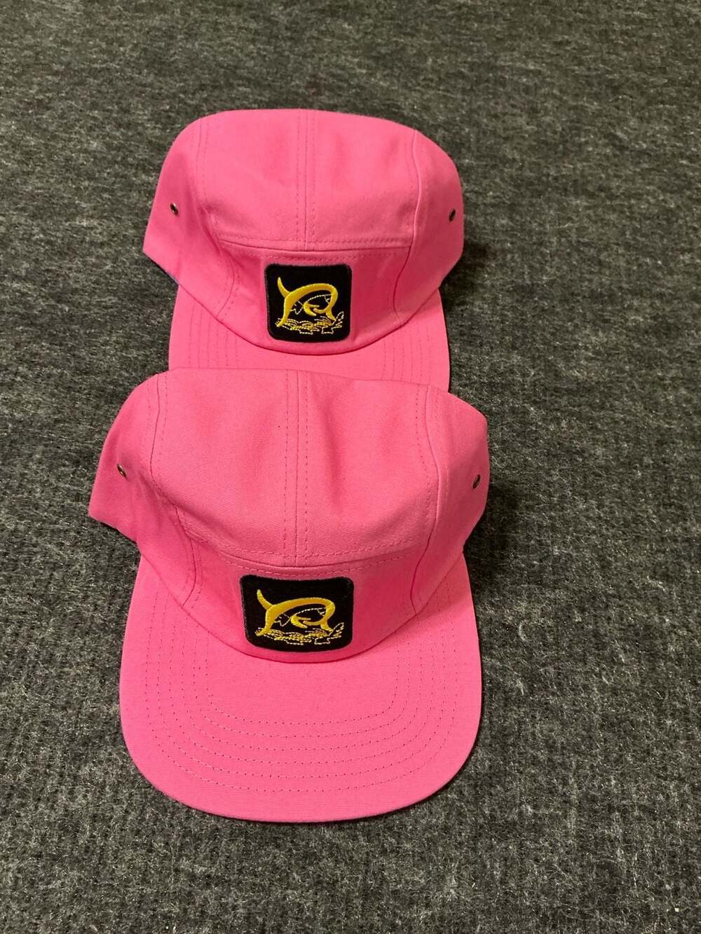 Classic Marlin Fishing 5 Panel Strapback Hat Mens Swordfish Pink